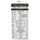 Stamperia Thick Stencil - Symphony - Violin Sections by Sara Alcobendas
