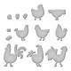 Spellbinders Etched Dies - Spring Chicken