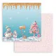 Stamperia 2-seitiges 12x12 Designpapier - Candy Christmas - Snowmen