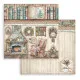 Stamperia 2-seitiges 12x12 Designpapier - The Owl's House - Fireplace