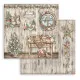 Stamperia 2-seitiges 12x12 Designpapier - The Owl's House - Table