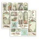 Stamperia 2-seitiges 12x12 Designpapier - Herbarium Silvae - Tags and Letters
