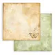 Stamperia 2-seitiges 12x12 Designpapier - Ochre Pattern with Butterfly
