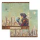 Stamperia 2-seitiges 12x12 Designpapier - A New Beginning - Skyline