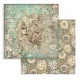 Stamperia 2-seitiges 12x12 Designpapier - Gardens of Time - Clock and Roses
