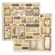 Stamperia 2-seitiges 12x12 Designpapier - All Around - Tags