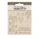 Stamperia Decorative Chips - Family - House and Balloons