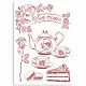 Stamperia A4 Stencil - Casa Granada Tea