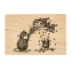 House-Mouse Wood Mount Stamp - Flower Shower