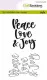 Clear Stamps - handletter - Peace Love (ENG)
