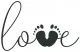 Aladine Rubber Stamp - Love Footprint