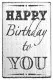 Holzstempel - Vintage Happy Birthday to You