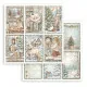 Stamperia 2-seitiges 12x12 Designpapier - White Christmas - 6 cards