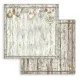 Stamperia 2-seitiges 12x12 Designpapier - White Christmas - Wooden Pattern