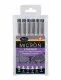 Pigma Micron Fineliner Set - Schwarz (6 Stifte sortiert)