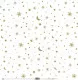 Designpapier 12x12 Sternenlicht - Mond, Sterne gold
