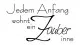 Holzstempel - Jedem Anfang