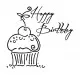 Holzstempel - Happy Birthday Muffin