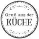 Holzstempel rund - Gruß aus der Küche