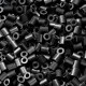 Bügelperlen, schwarz