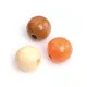 Holzperlen 10mm, natur-orange gemischt