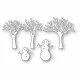 Poppystamps Metal Dies - Snowman and Trees