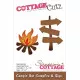 Cottage Cutz Die - Campin Out Campfire and Sign