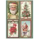 Stamperia Rice Paper - Classic Christmas - 4 Cards