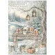 Stamperia Rice Paper - White Christmas by Cristina Radovan - Festive Table by the Lake