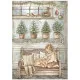 Stamperia Rice Paper - White Christmas by Cristina Radovan - Little Girl and a Fawn