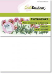 CraftEmotions - StampingCard - Stempelpapier A6 weiß