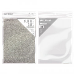 Tonic Studios glitter card - silver screen