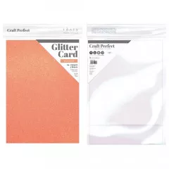 Tonic Studios Glitter Card - sugared coral