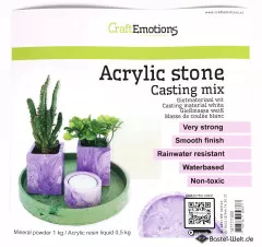 CraftEmotions - Acrylic stone mix - Gießmasse weiß