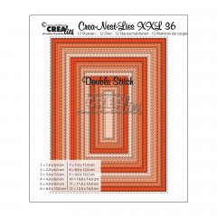 Crea-Nest-Lies XXL Stanze - Nr. 36 - Double Stitch Rechteck