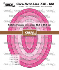 Crea-Nest-Lies XXL Stanze - Nr. 133 - Ovale mit 2 Nahtlinien