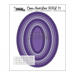 Crea-Nest-Lies XXL Stanze - Nr. 71 - Ovale mit offener scallop