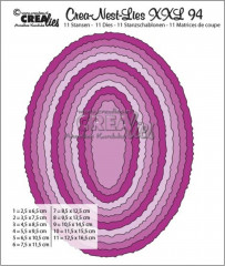 Crea-Nest-Lies XXL Stanze - Nr. 94 - Ovale mit rauen Kanten