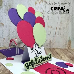 Crea-Nest-Lies Small Stanze - Nr. 25 - Luftballons mit Dots (4x)