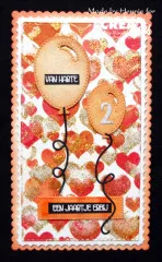 Crea-Nest-Lies Small Stanze - Nr. 25 - Luftballons mit Dots (4x)