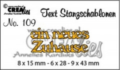 CREAlies Text Stanzschablonen - Nr. 109 - Ein neues Zuhause