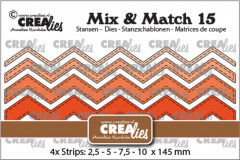 CREAlies Mix and Match No. 15 - Zickzackstreifen mit Stich