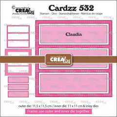 CREAlies Cardzz Frame and Inlay - Claudia 3x Rechteck CREAlies Cardzz Frame and Inlay - Claudia 3x Rechteck