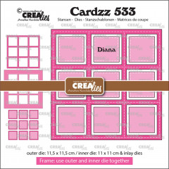 CREAlies Cardzz Frame and Inlay - Diana 9x quadratisch