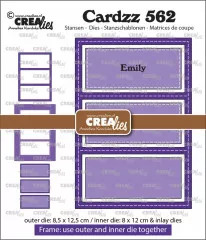 CREAlies Cardzz Frame and Inlay - Emily 3x Rechteck CREAlies Cardzz Frame and Inlay - Emily 3x Rechteck