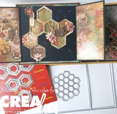 CREAlies Cardzz - No. 565 - Frame & Inlay Honigwaben