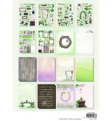 Studio Light A4 DIY Block - Romantic Forest Essentials Nr. 38