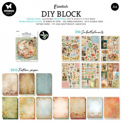 Studio Light A4 DIY Block - Essentials Nr. 45 - Aged Wildflowers