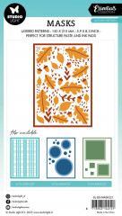 Studio Light Mask Stencil - Essentials Nr. 221 - Autumn Pattern