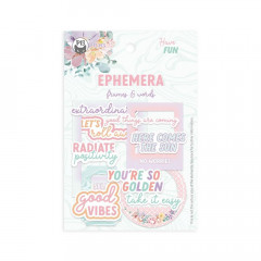 Piatek13 - Paper Ephemera Set - Have fun - Frames & Words